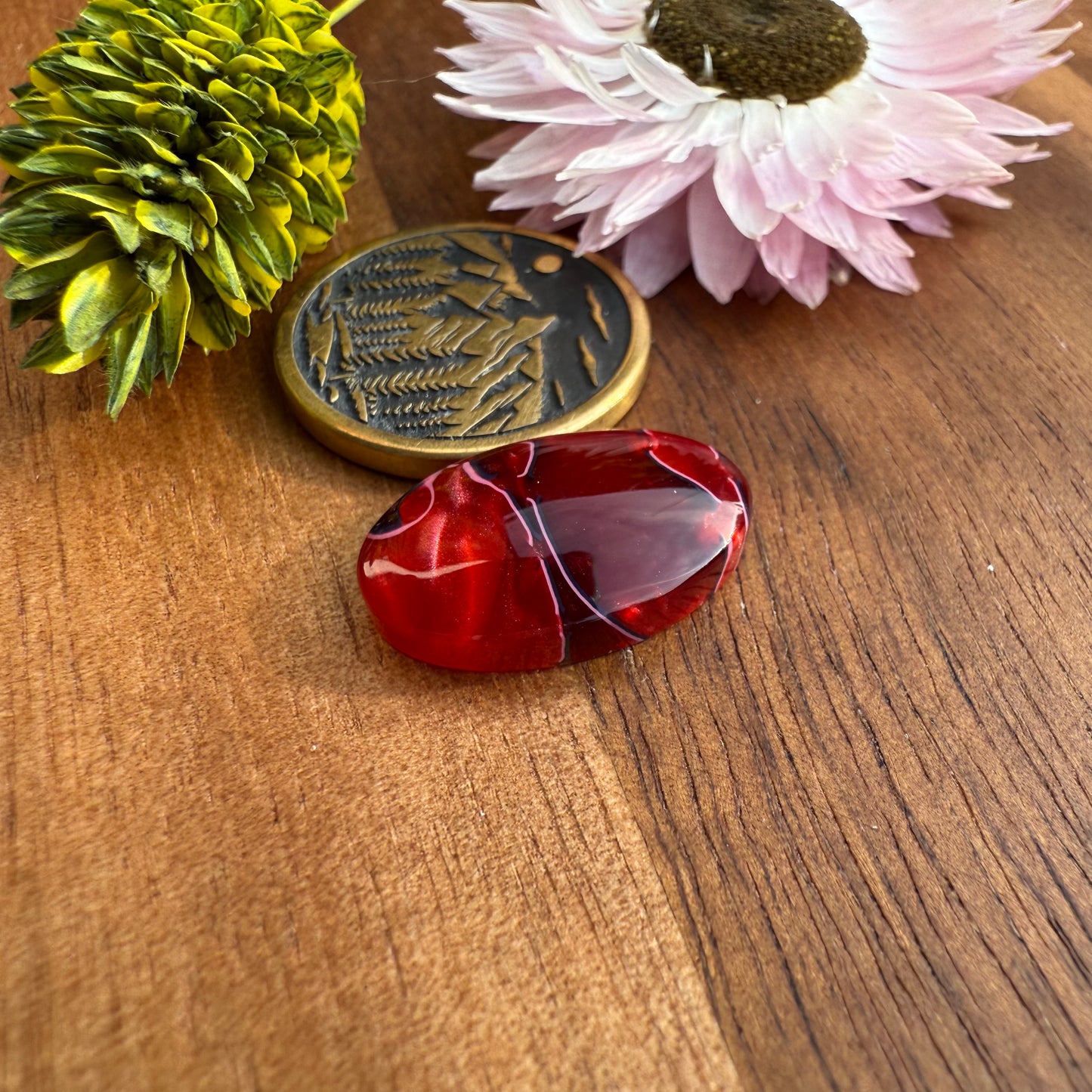 Acrylic Cabochon - approx. 18 x 11 x 4.4 mm
