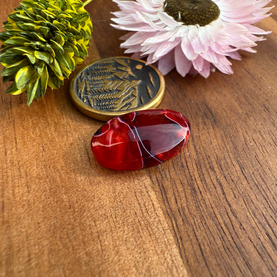 Acrylic Cabochon - approx. 18 x 11 x 4.4 mm