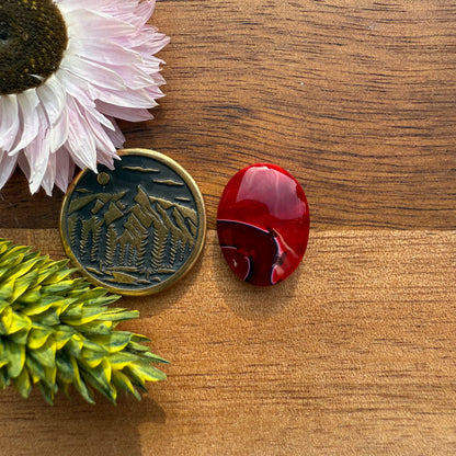 Acrylic Cabochon - approx. 16 x 12 x 4.4 mm