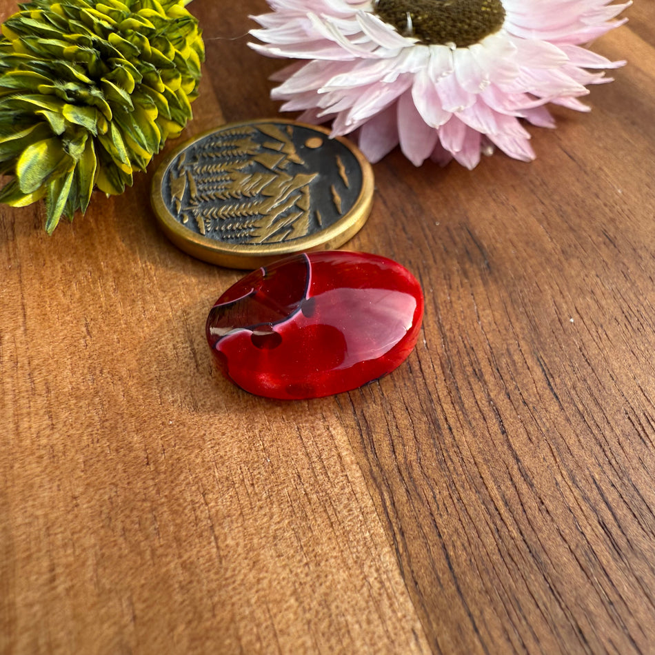 Acrylic Cabochon - approx. 16 x 12 x 4.4 mm
