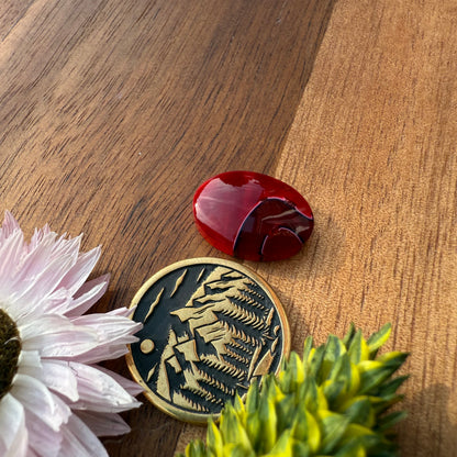 Acrylic Cabochon - approx. 16 x 12 x 4.4 mm