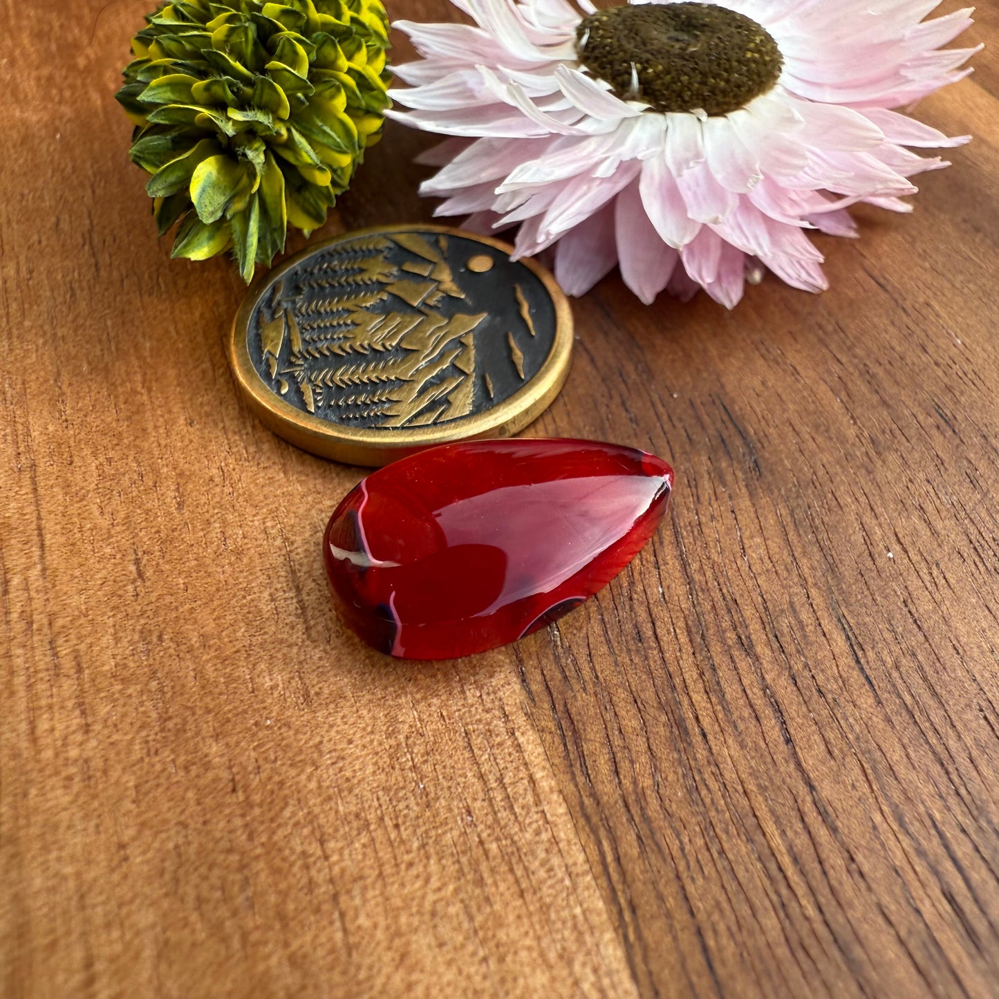 Acrylic Cabochon - approx. 18 x 11 x 4.1 mm