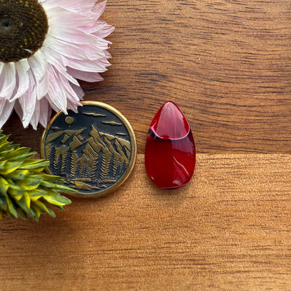 Acrylic Cabochon - approx. 18 x 10 x 4 mm