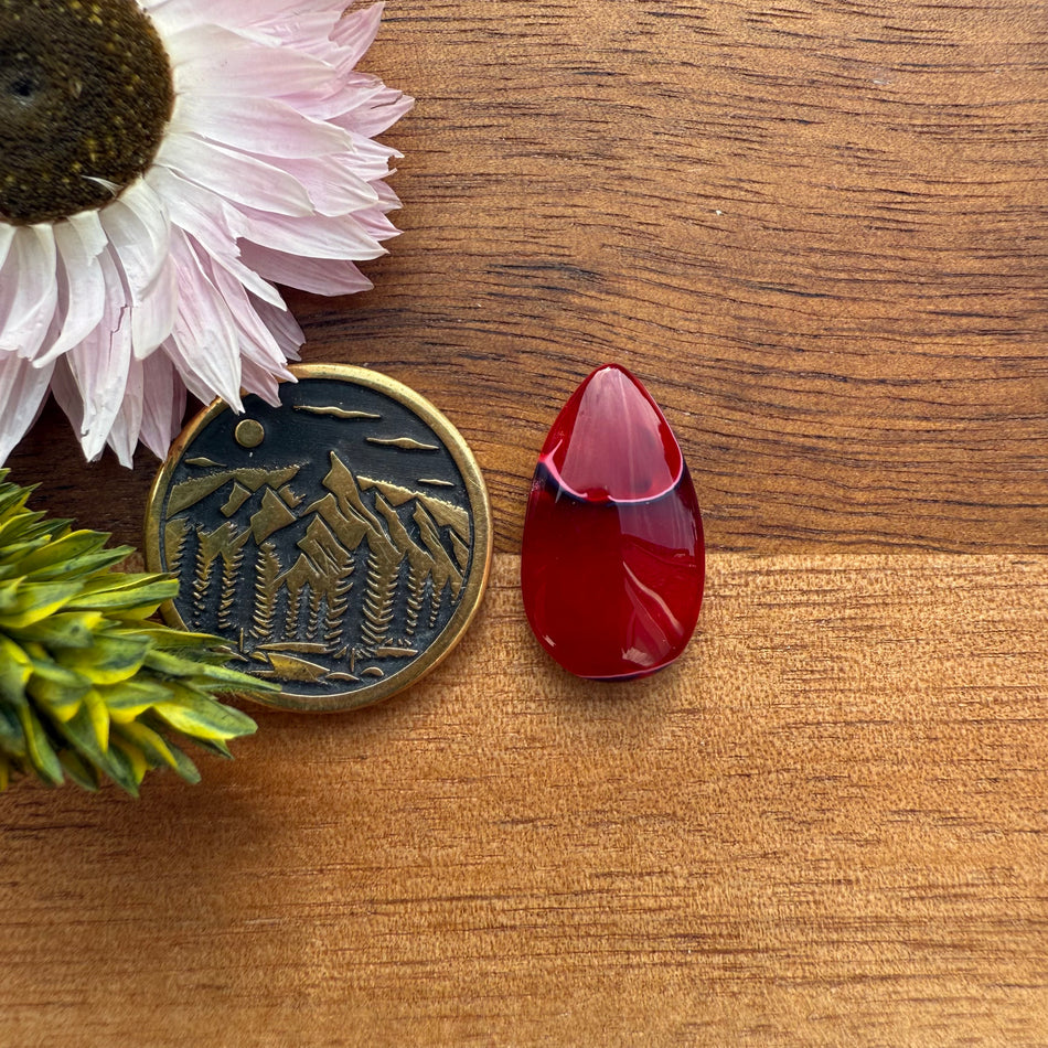 Acrylic Cabochon - approx. 18 x 10 x 4 mm