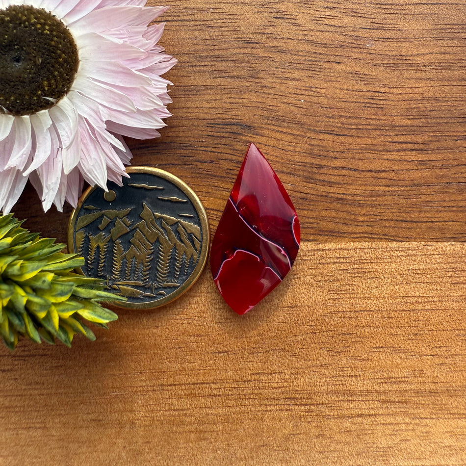 Acrylic Cabochon - approx. 24 x 12 x 4.3 mm
