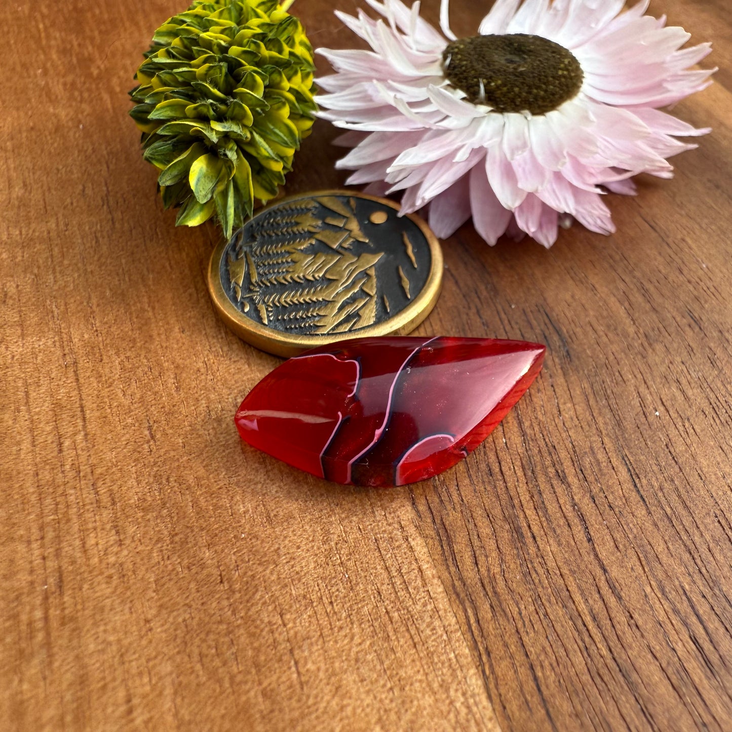 Acrylic Cabochon - approx. 24 x 12 x 4.3 mm