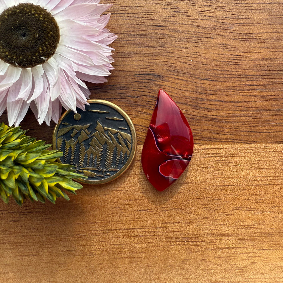 Acrylic Cabochon - approx. 24 x 11 x 4.2 mm