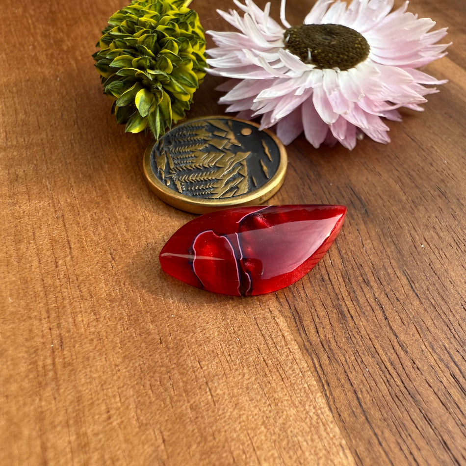 Acrylic Cabochon - approx. 24 x 11 x 4.2 mm