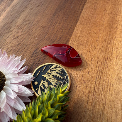Acrylic Cabochon - approx. 24 x 11 x 4.2 mm