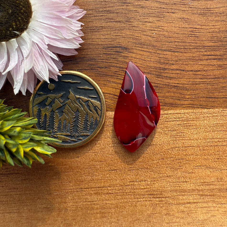 Acrylic Cabochon - approx. 23 x 11 x 3.9 mm