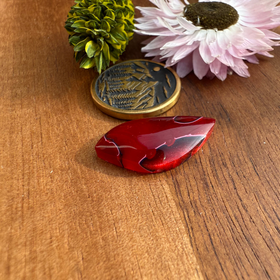 Acrylic Cabochon - approx. 23 x 11 x 3.9 mm