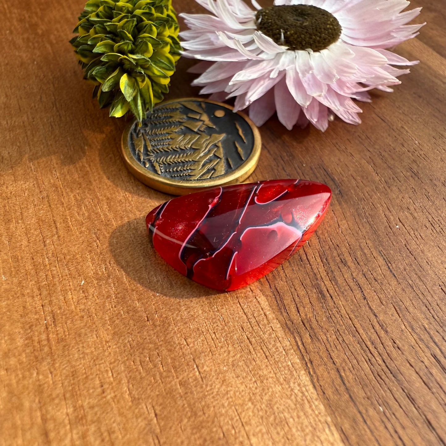 Acrylic Cabochon - approx. 24 x 13 x 4.3 mm