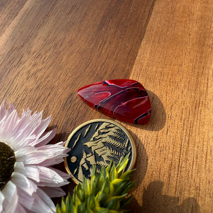 Acrylic Cabochon - approx. 24 x 13 x 4.3 mm