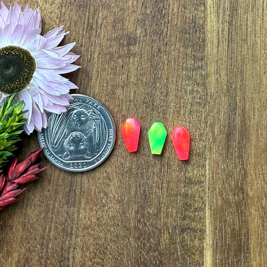 Aurora Opal Cabochon Set of 3 - approx. 10 x 6 mm