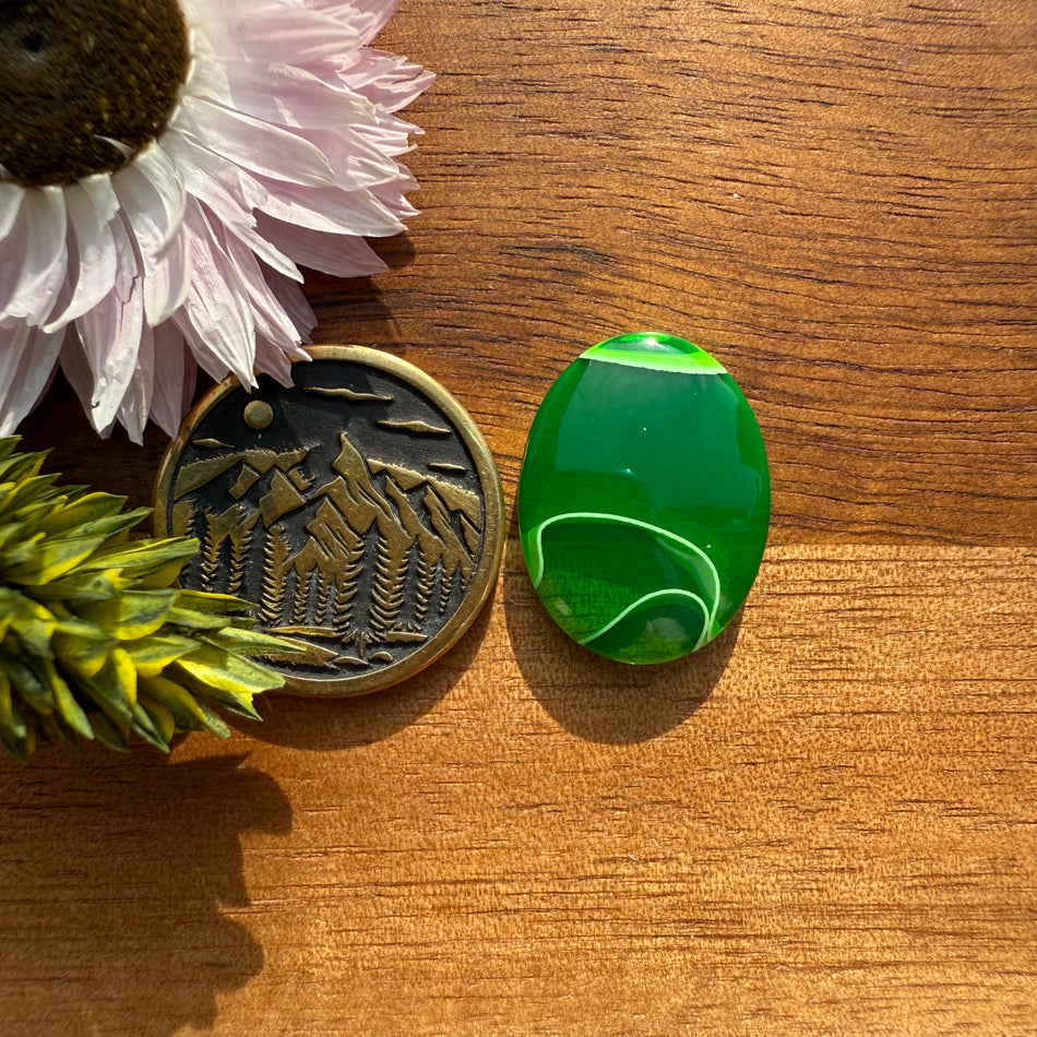 Acrylic Cabochon - approx. 18 x 14 x 4.4 mm