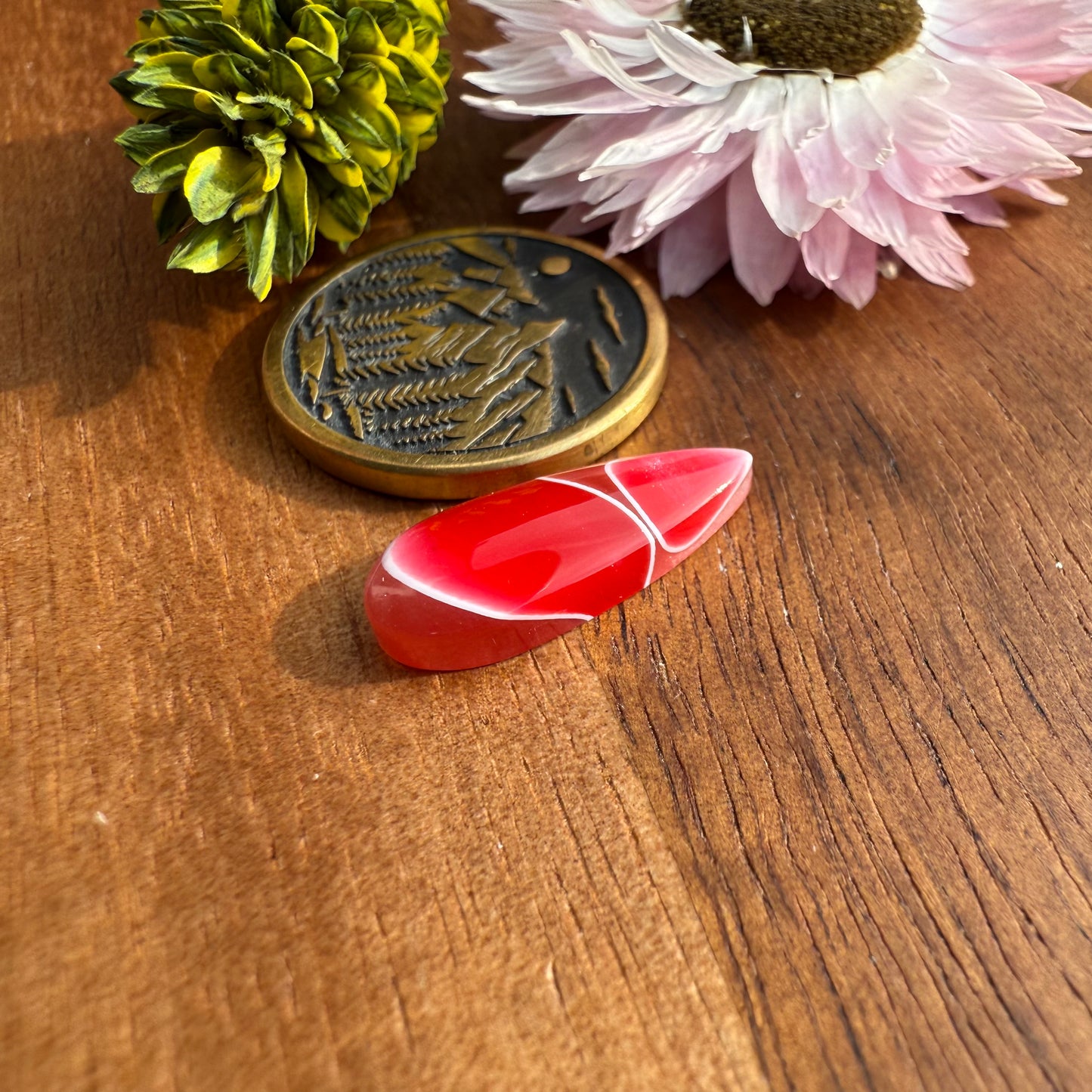 Acrylic Cabochon - approx. 17 x 7 x 3.3 mm