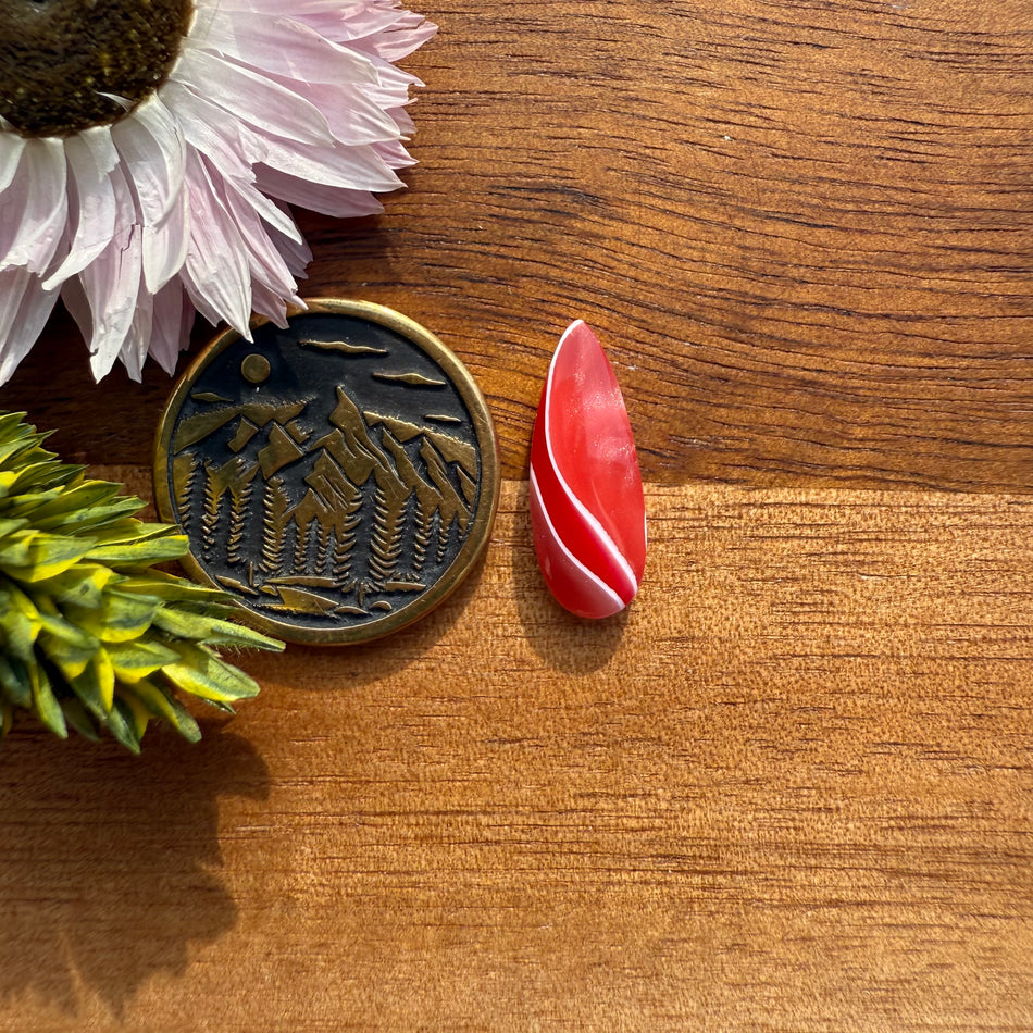 Acrylic Cabochon - approx. 17 x 6 x 3.5 mm