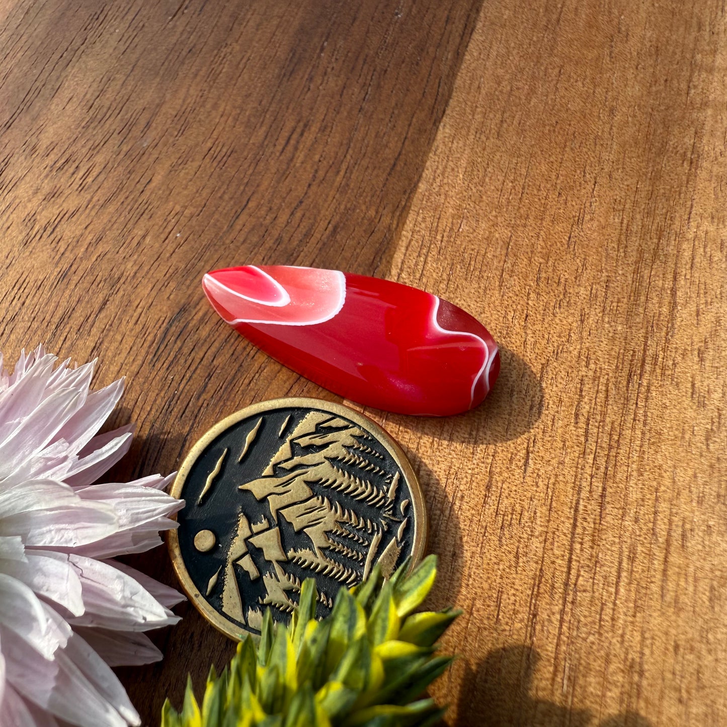 Acrylic Cabochon - approx. 27 x 11 x 4.4 mm