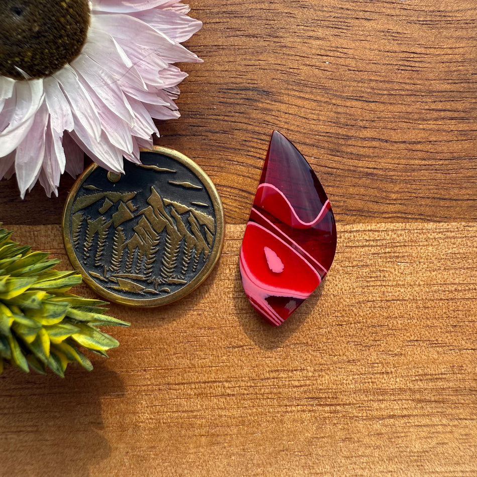 Acrylic Cabochon - approx. 24 x 11 x 3.7 mm