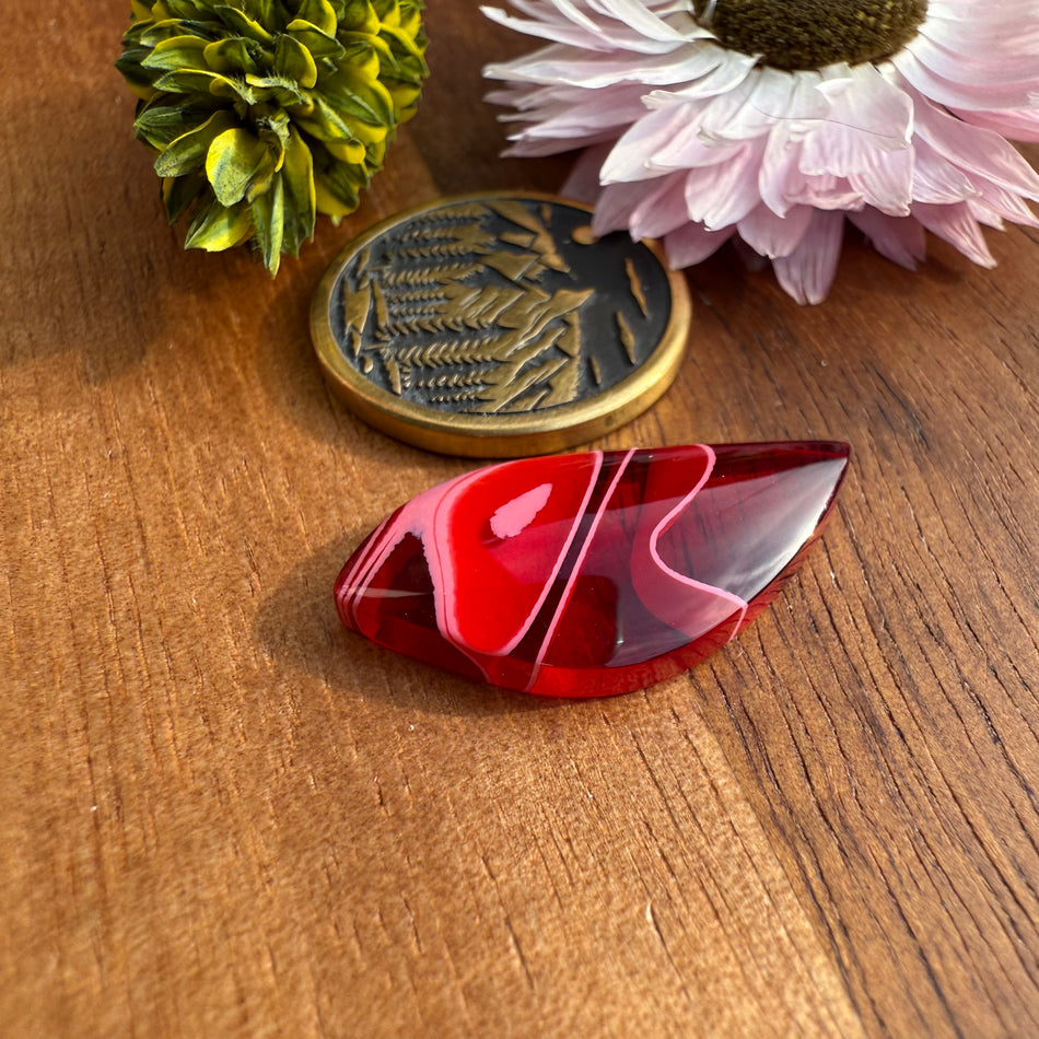 Acrylic Cabochon - approx. 24 x 11 x 3.7 mm