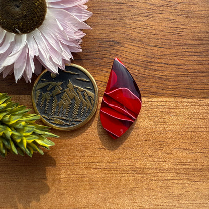 Acrylic Cabochon - approx. 23 x 11 x 4.2 mm