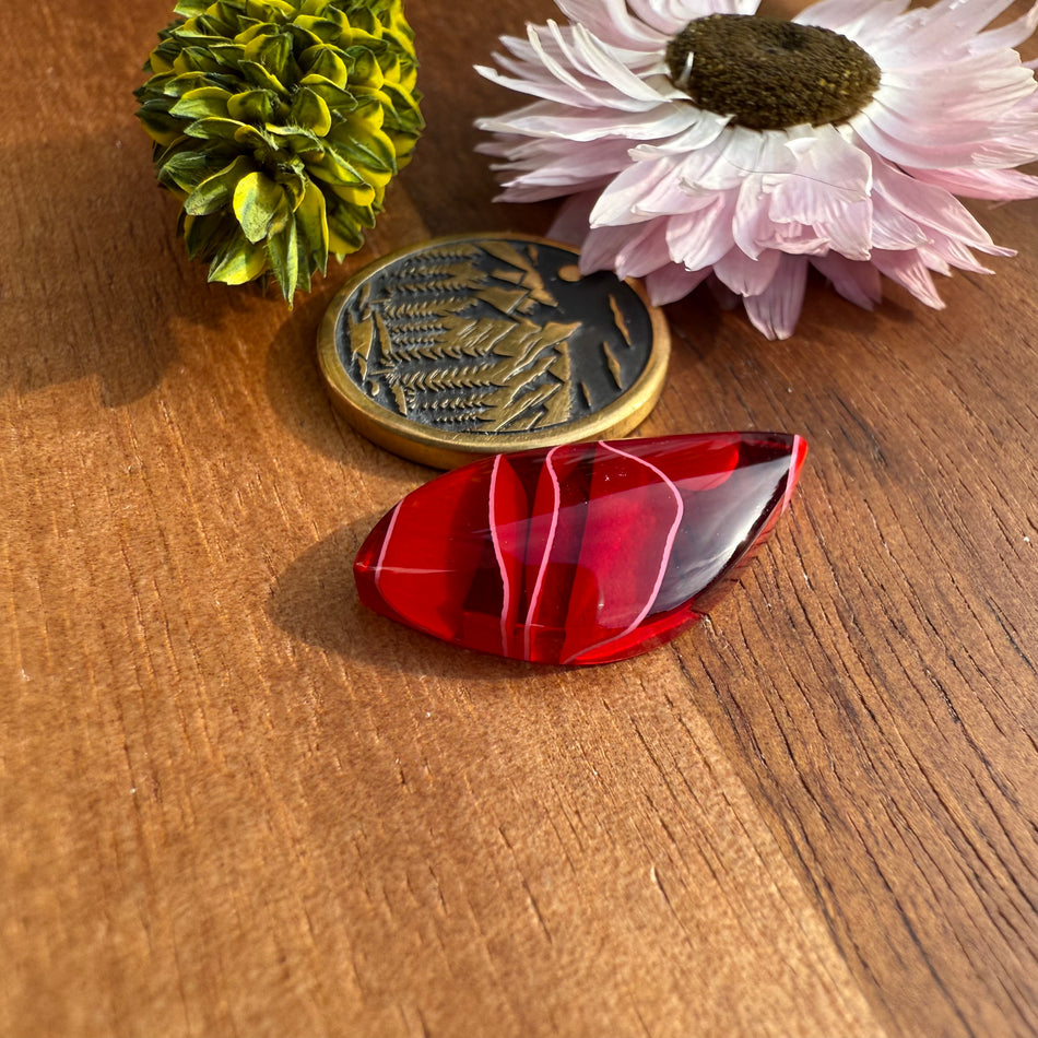 Acrylic Cabochon - approx. 23 x 11 x 4.2 mm