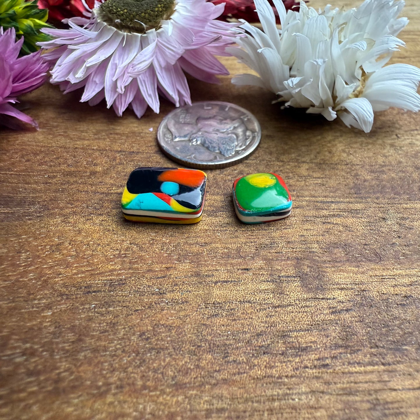 Oregon Surfite Cabochon Set of 2 - Mixed Size