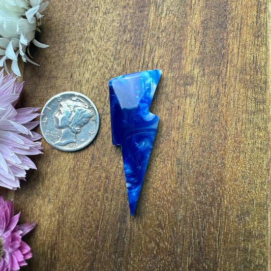 Acrylic Cabochon - approx. 41 x 14 x 5.3 mm