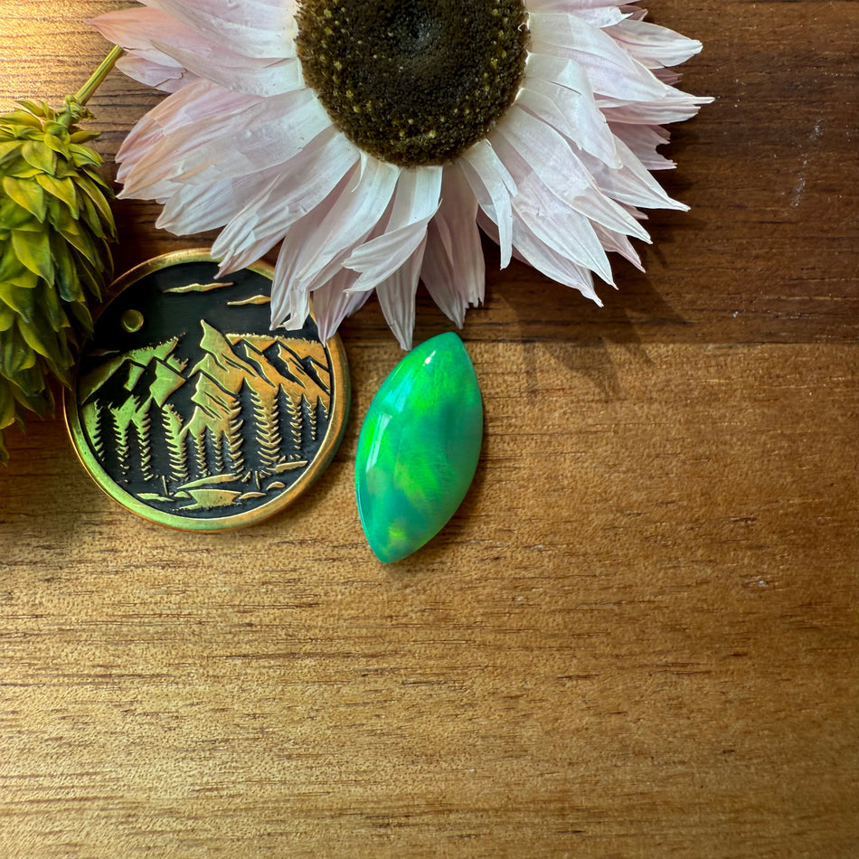 Aurora Opal Cabochon - approx. 17 x 8 x 3.8 mm