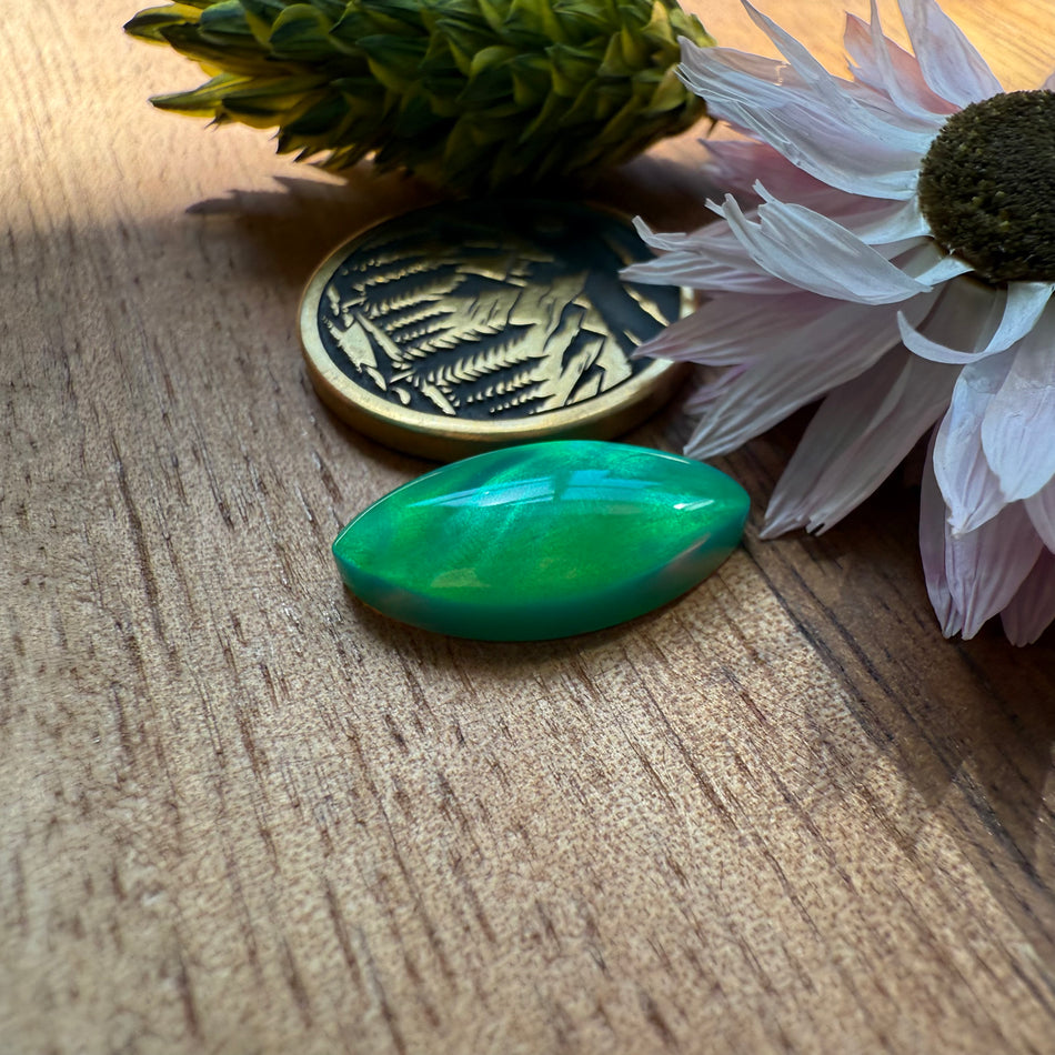 Aurora Opal Cabochon - approx. 17 x 8 x 3.8 mm