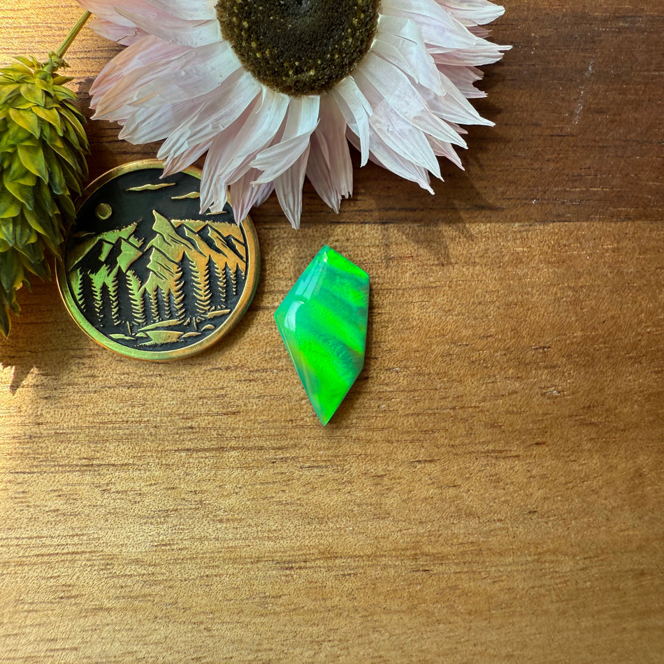 Aurora Opal Cabochon - approx. 18 x 9 x 3.5 mm