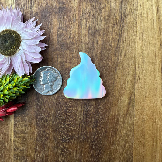 Aurora Opal Cabochon - approx. 27 x 25 x 4.8 mm