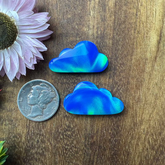 Aurora Opal Cabochon Set of 2 - approx. 25 x 14 mm