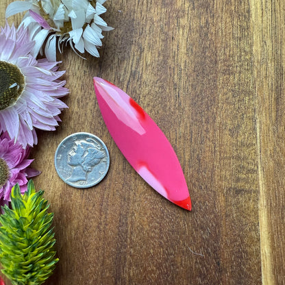 Acrylic Cabochon - approx. 52 x 15 x 5.6 mm