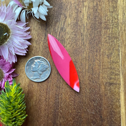 Acrylic Cabochon - approx. 44 x 12 x 5 mm