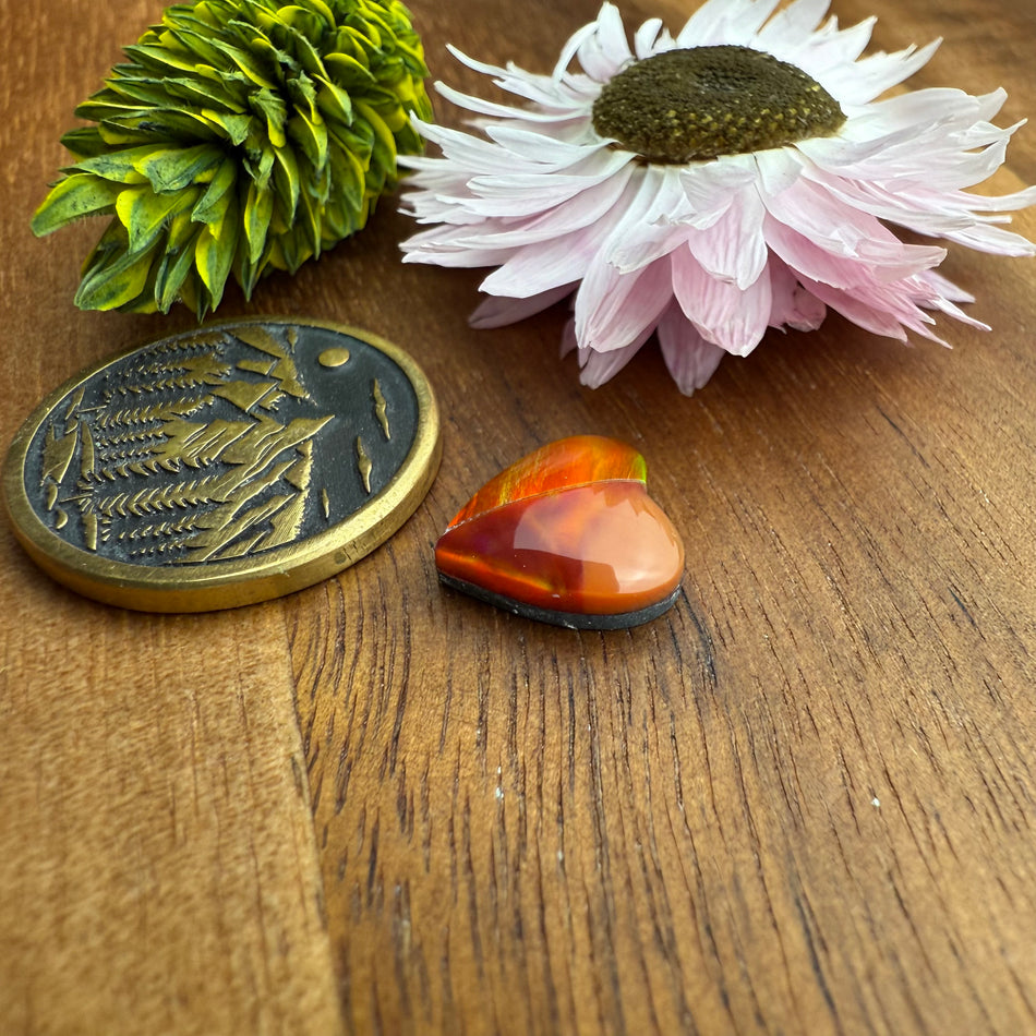 Intarsia Aurora Opal Cabochon - approx. 10 x 10 x 3.5 mm