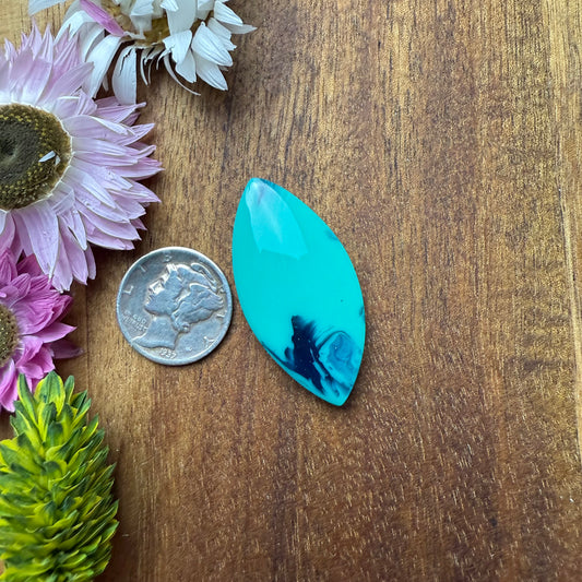 Acrylic Cabochon - approx. 35 x 17 x 6.2 mm