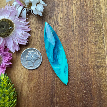 Acrylic Cabochon - approx. 52 x 14 x 5.9 mm