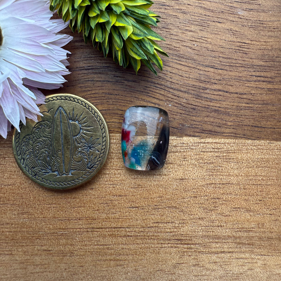 Gower Surfite Cabochon - approx. 13 x 10 x 3.9 mm