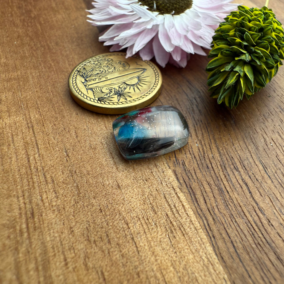 Gower Surfite Cabochon - approx. 13 x 10 x 3.9 mm