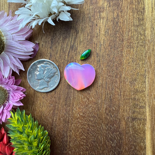 Aurora Opal Cabochon - Size of Peach - approx. 14 x 16 mm