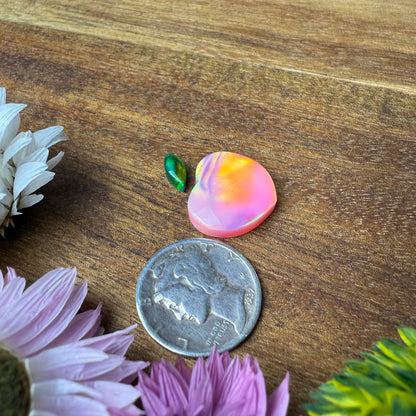 Aurora Opal Cabochon - Size of Peach - approx. 14 x 16 mm