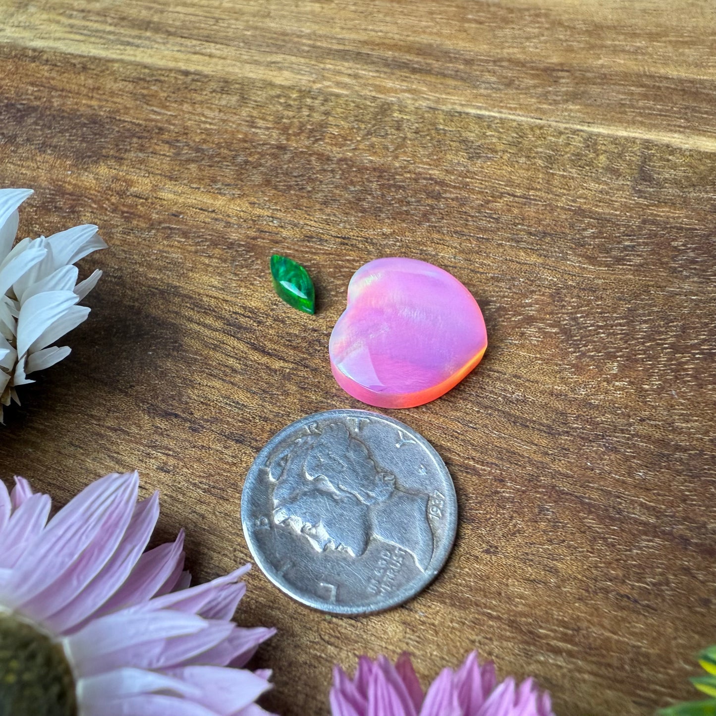 Aurora Opal Cabochon - Size of Peach - approx. 14 x 16 mm