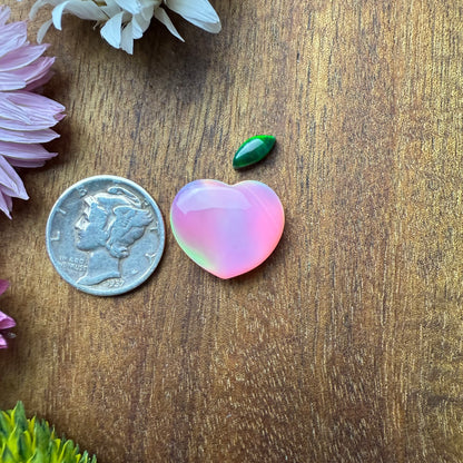 Aurora Opal Cabochon - Size of Peach - approx. 14 x 16 mm