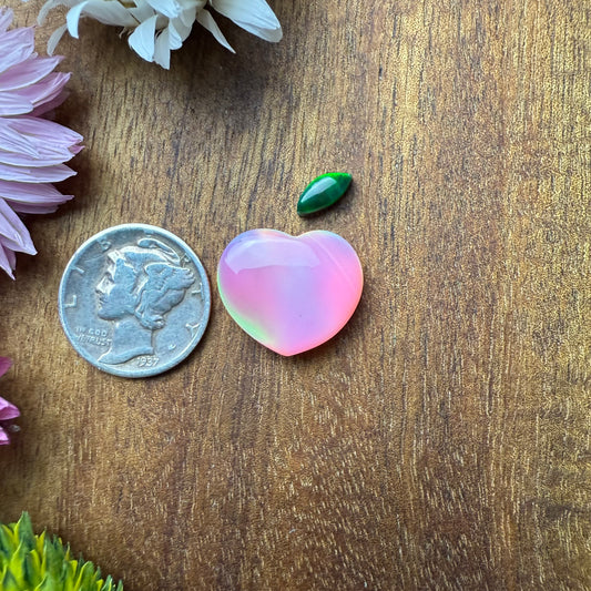 Aurora Opal Cabochon - Size of Peach - approx. 14 x 16 mm