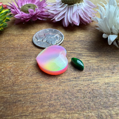 Aurora Opal Cabochon - Size of Peach - approx. 14 x 16 mm