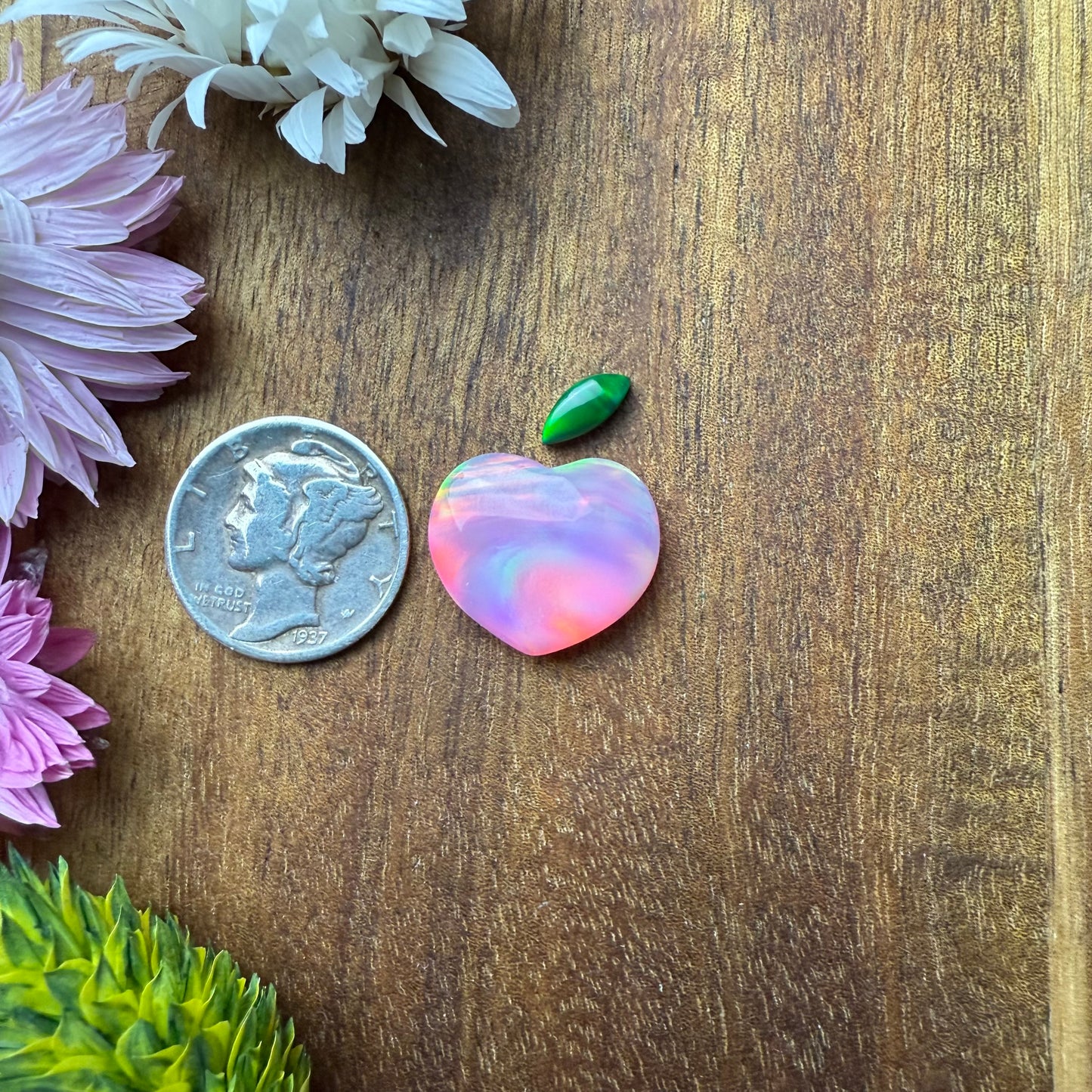 Aurora Opal Cabochon - Size of Peach - approx. 14 x 16 mm