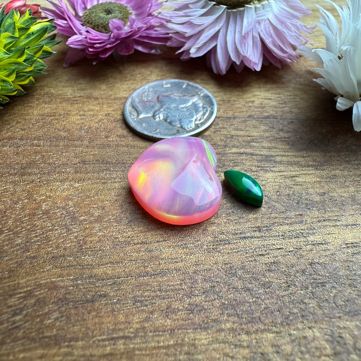 Aurora Opal Cabochon - Size of Peach - approx. 14 x 16 mm