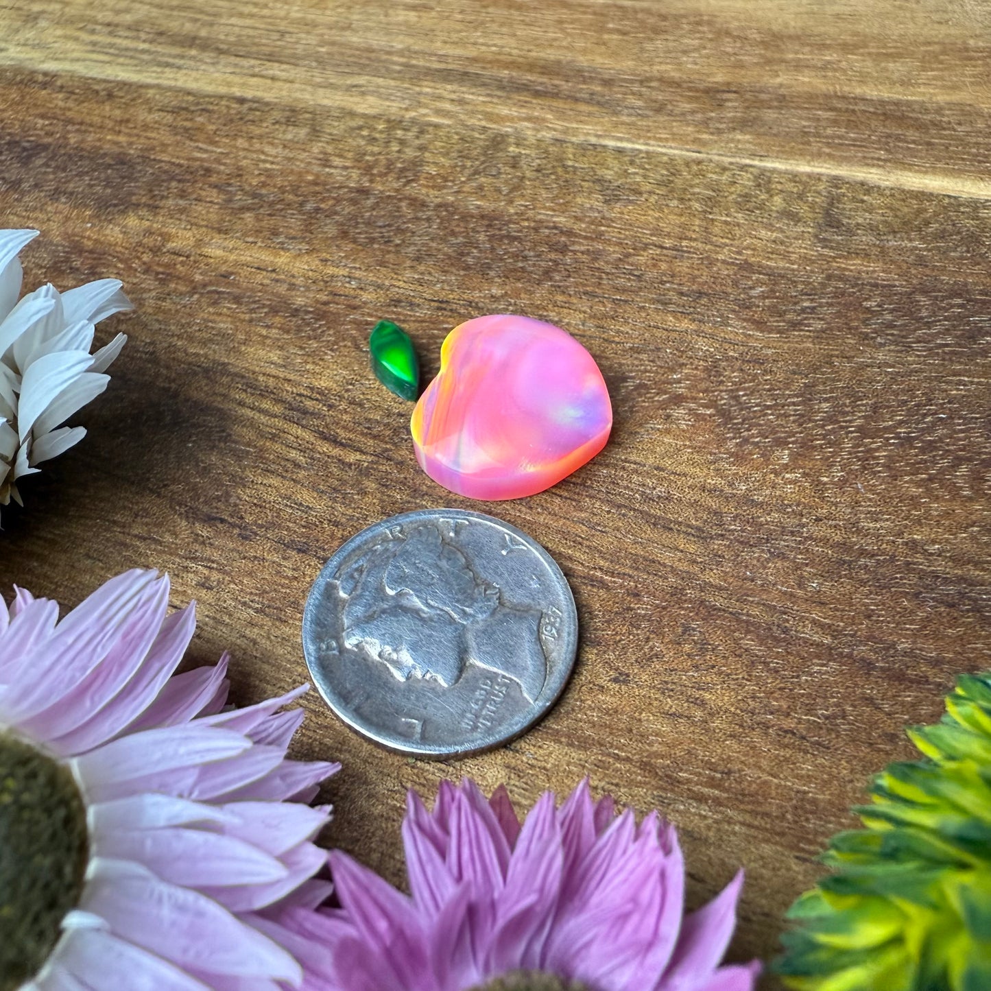 Aurora Opal Cabochon - Size of Peach - approx. 14 x 16 mm