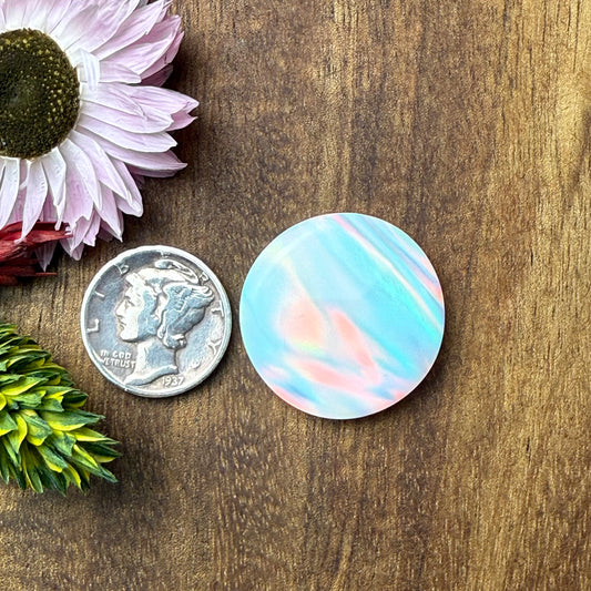 Aurora Opal Cabochon - approx. 23 x 23 x 4.8 mm